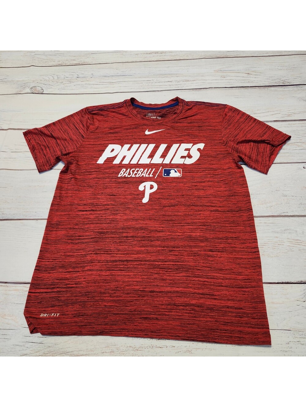 Nike Phillies Baseball Dri-Fit T-Shirt Red Men's Size Medium